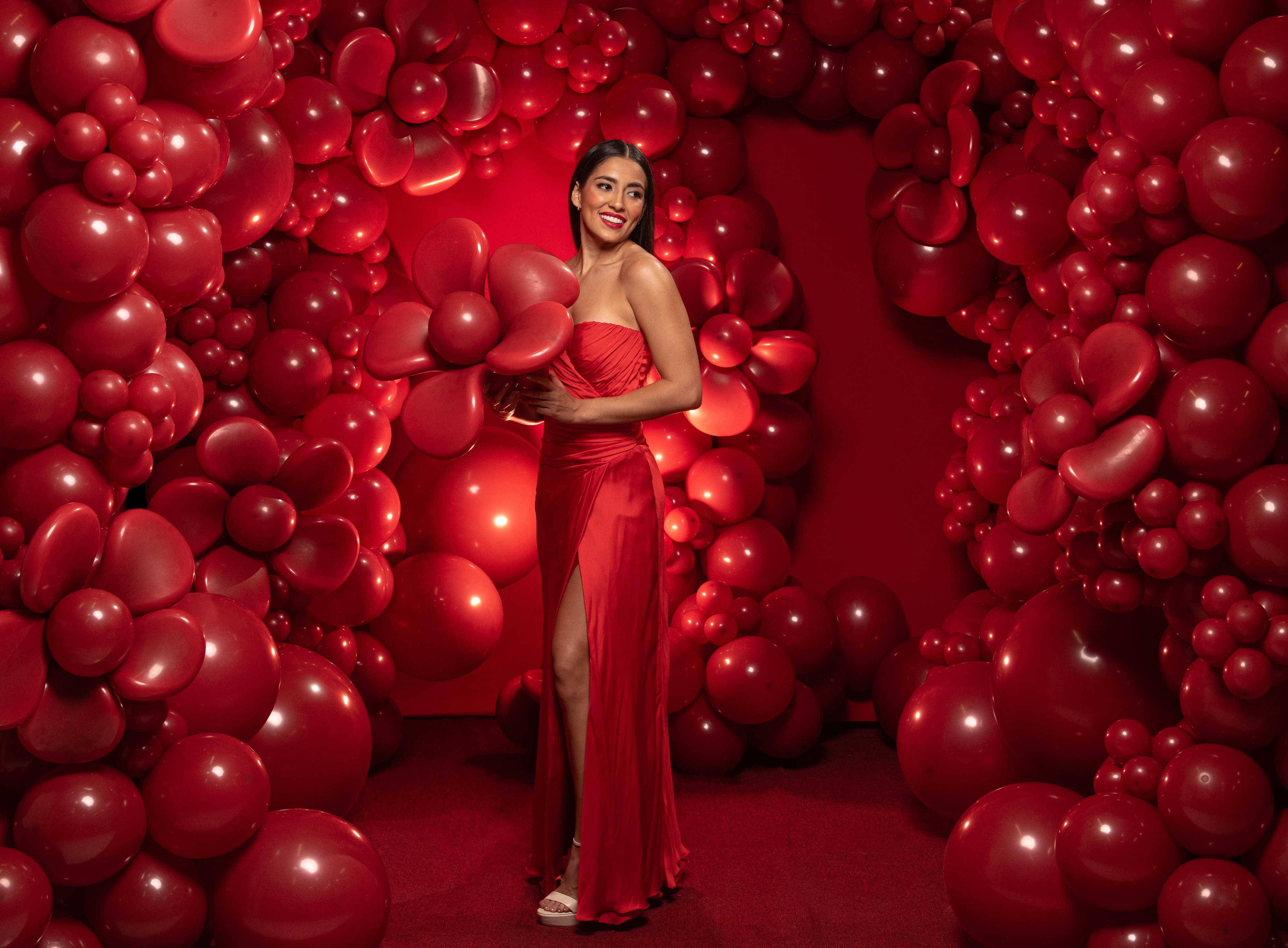 Шар (18''/46 см), Королевский красный (016), пастель, 25 шт.