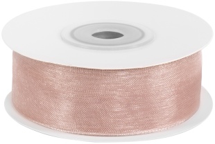 Лента органза (2,5 см*22,85 м) Розовое Золото, 1 шт.