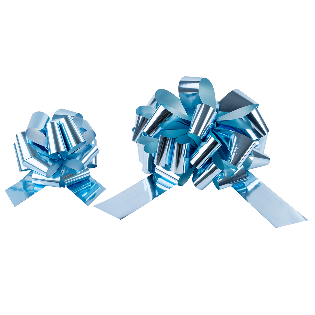 Бант Шар, Голубой, Металлик, 36 см, 1 шт. в упак. 