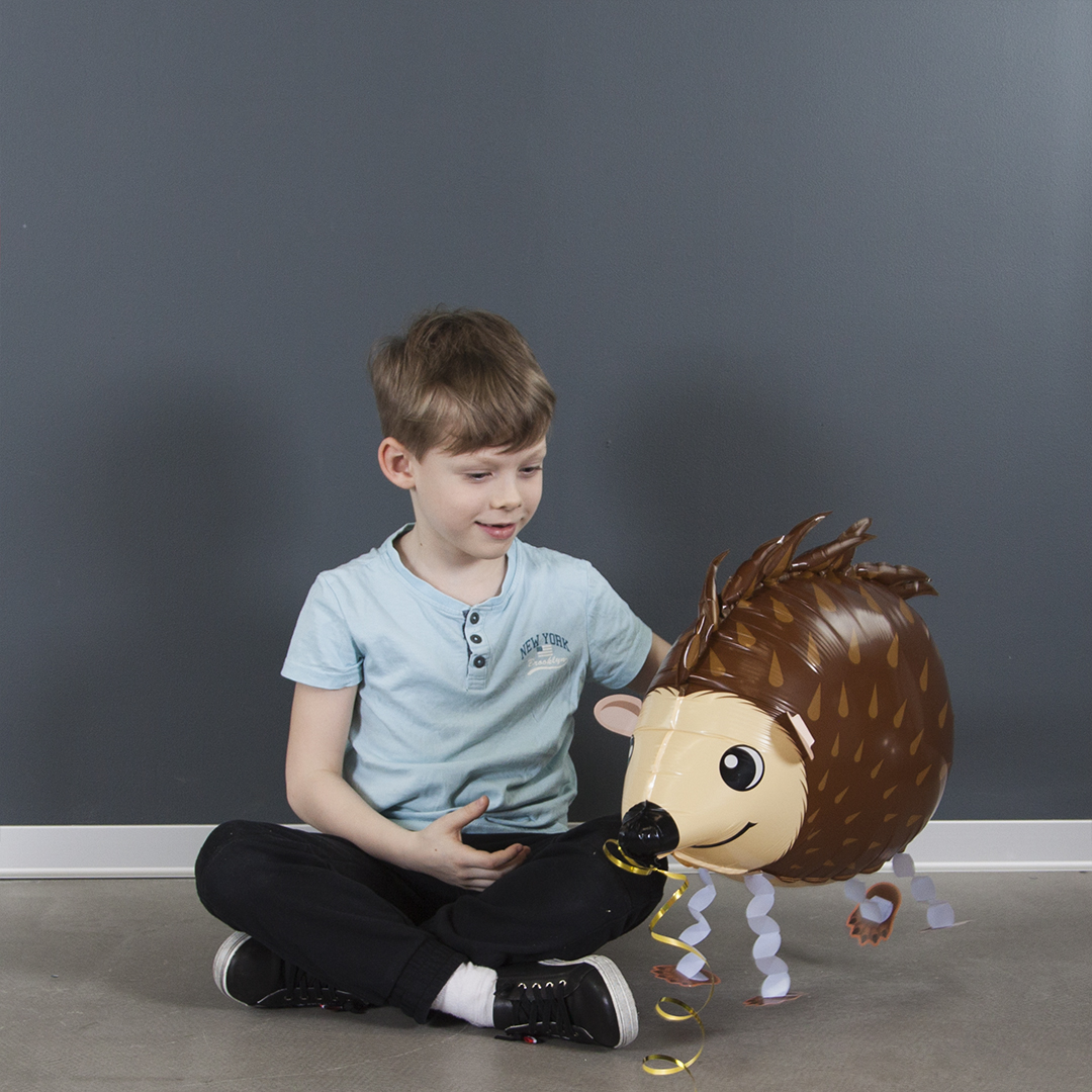 Шар 3D (24''/61 см) Ходячая Фигура, Ежик, 1 шт.