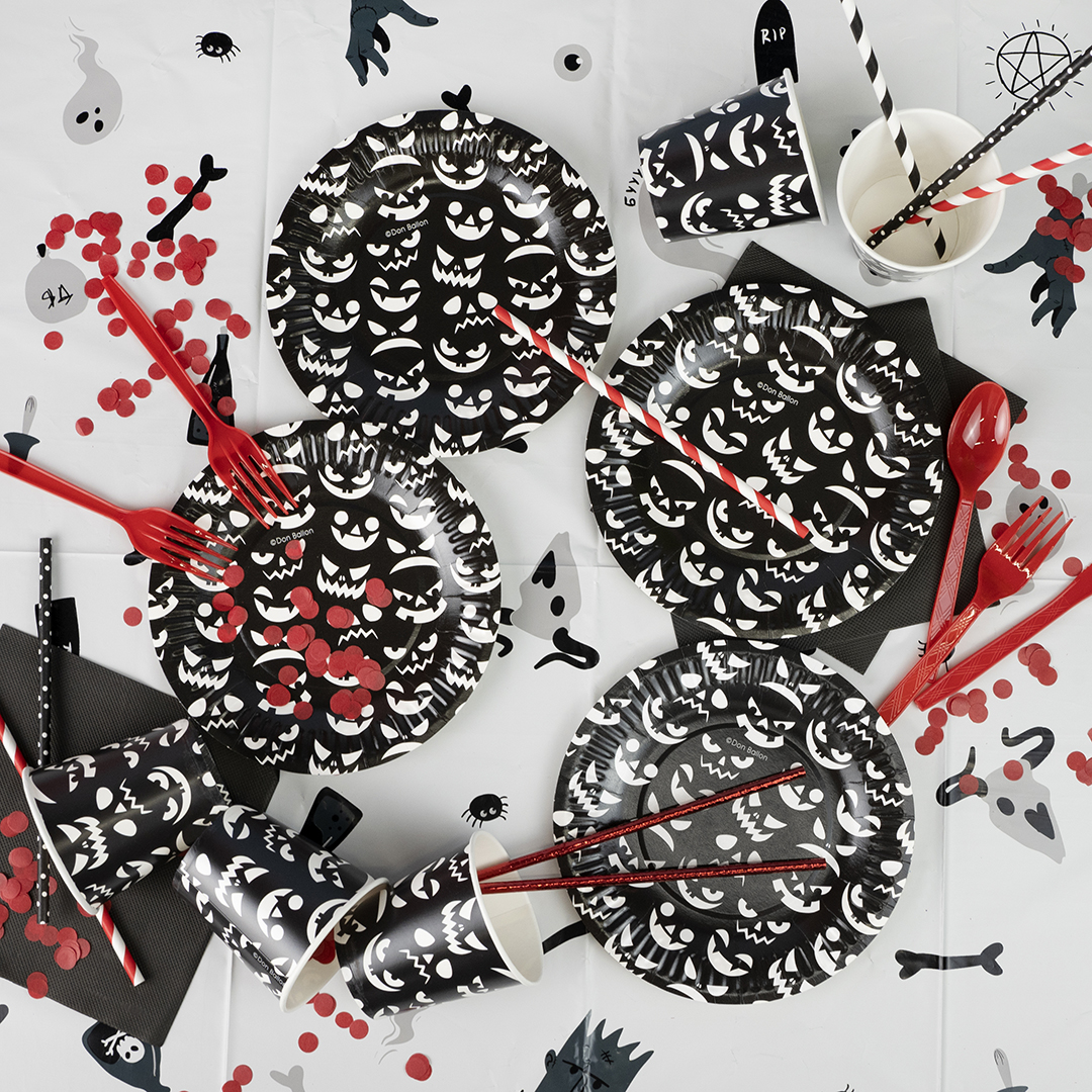 Стаканы (250 мл) Хэллоуин, Черный, 6 шт.