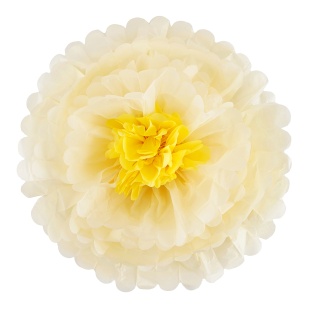 Цветок, Слоновая кость/Желтый (20''/51 см) 1 шт.