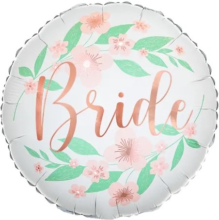 Шар (18''/46 см) Круг, Bride, 1 шт.