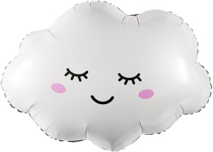 Шар (27''/69 см) Фигура, Облако, Белый, 1 шт.