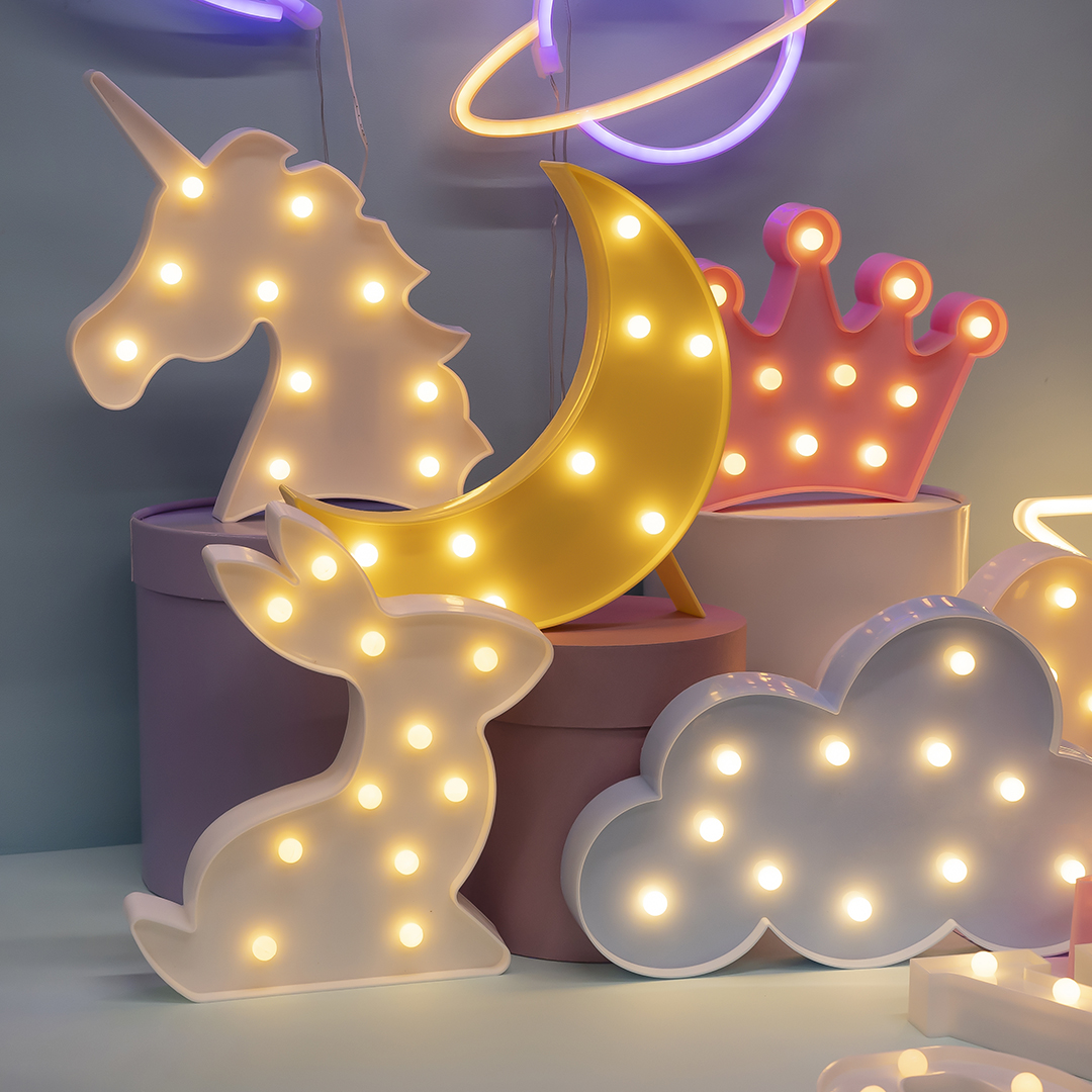 Световая фигура Голова Единорога, 18*32 см. Белый, 1 шт.