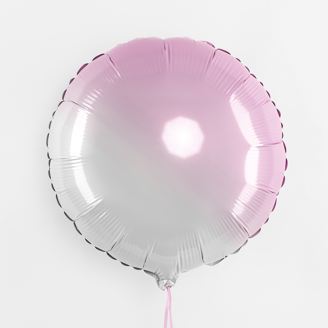 Шар (32''/81 см) Круг, Розовый, Градиент, 1 шт.