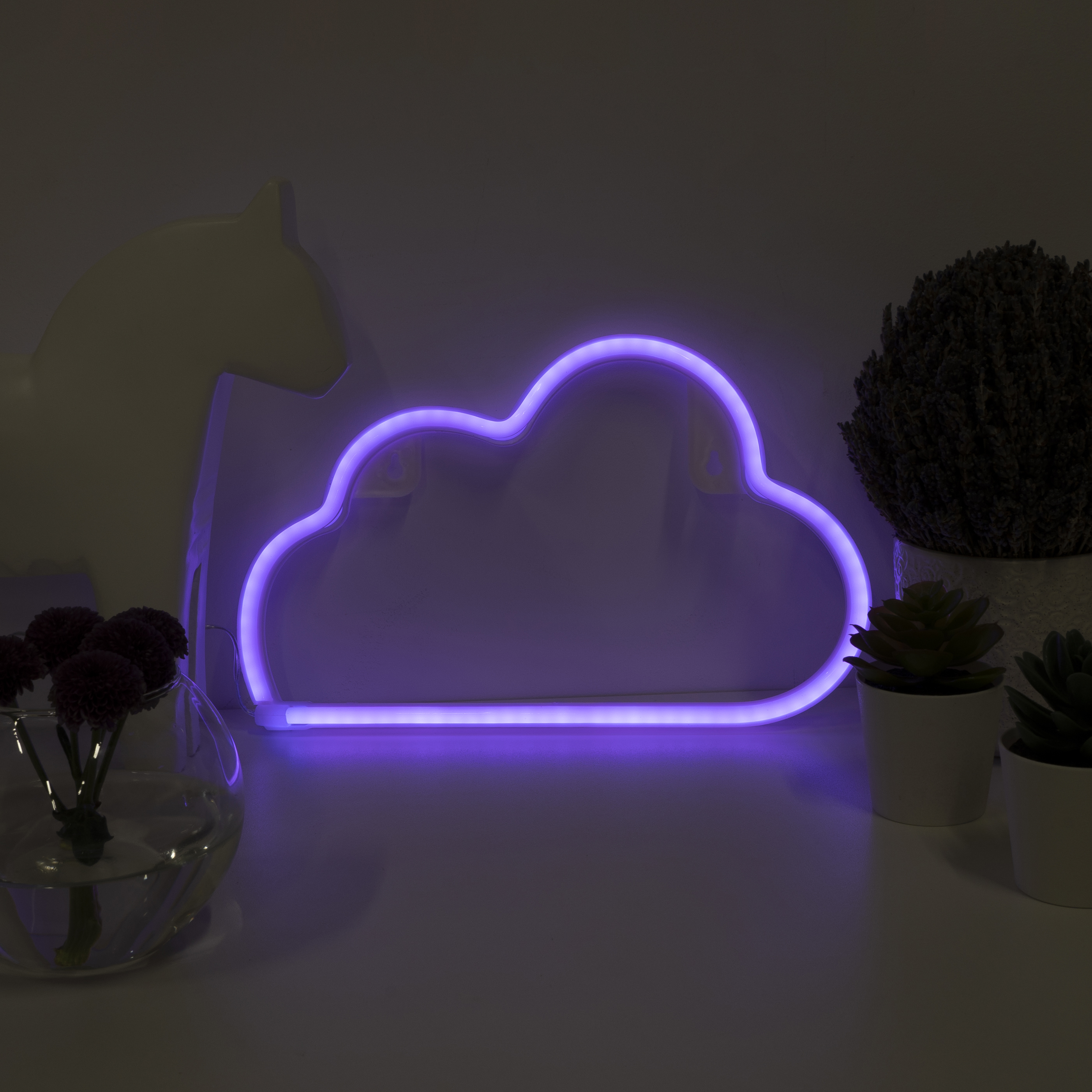 Световая фигура Облако, 19*30 см. Сиреневый, 1 шт.