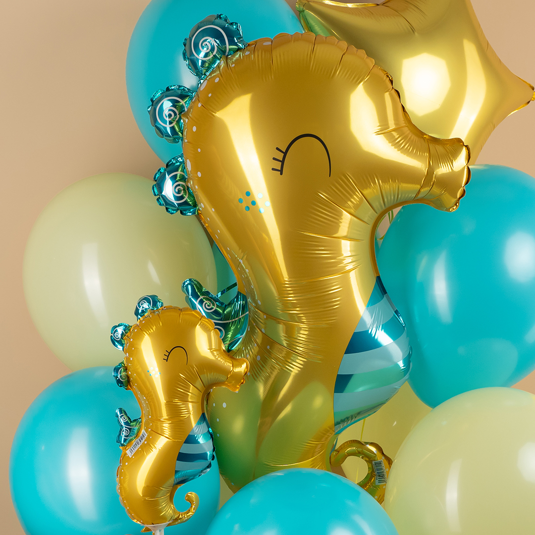 Шар (32''/81 см) Фигура, Морской конек, 1 шт.