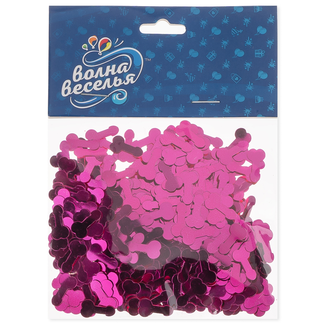 Конфетти на Девичник, Фуксия, 1,5*0,8 см, 15 г.