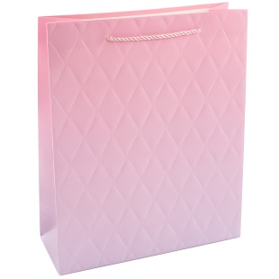 Пакет подарочный, 210гр, Нежные ромбы, Дизайн №3, Градиент, 32*26*10 см, 1 шт.