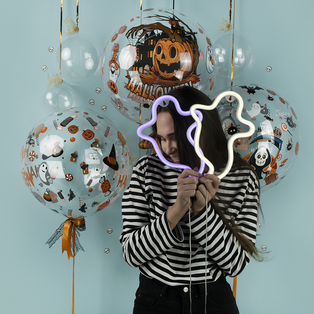 Световая фигура Призрак, 19*25,5 см. Сиреневый, 1 шт.