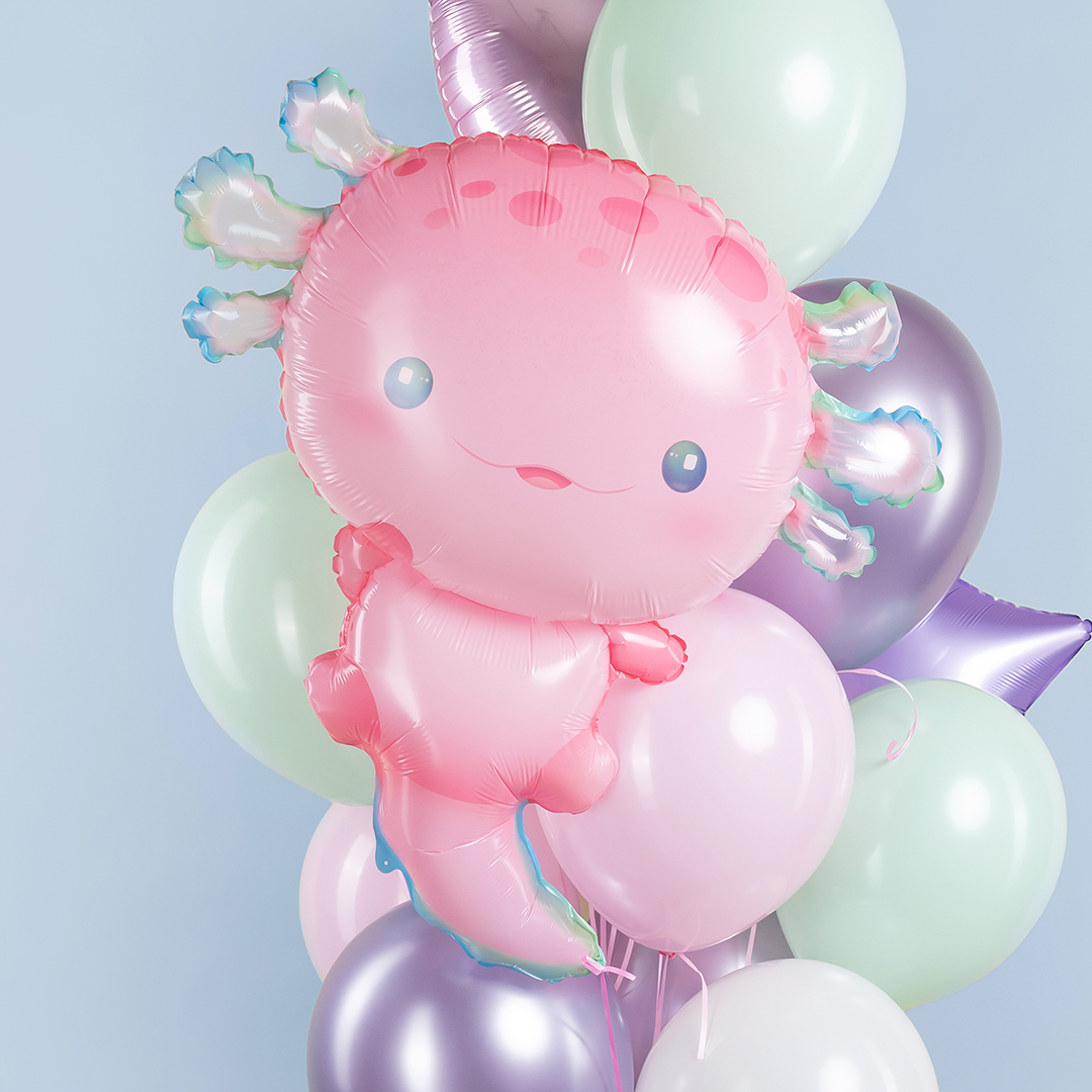 Шар (38''/97 см) Фигура, Милый Аксолотль, 1 шт.