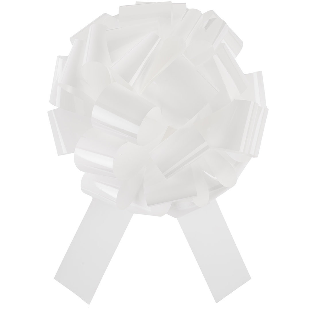 Бант Шар, Белый, Лаковый, 36 см, 1 шт. в упак. 