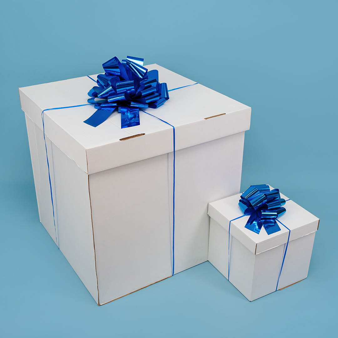 Бант Шар, Синий, Металлик, 21 см, 1 шт. в упак. 