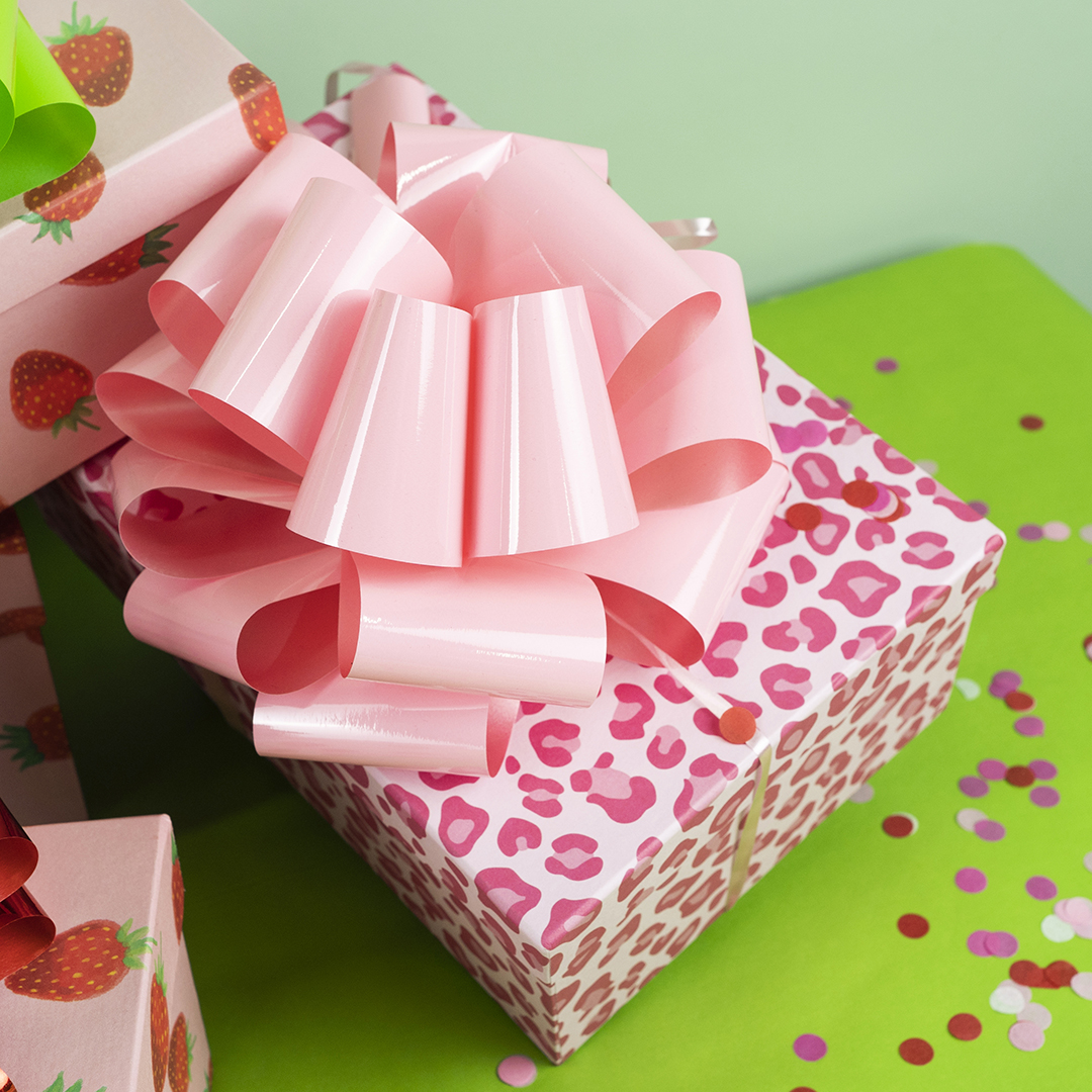 Бант Шар, Розовый, Лаковый, 21 см, 1 шт. в упак. 