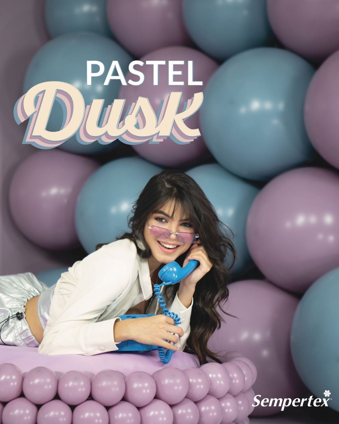 Шар (24''/61 см), Голубой (140), пастель ретро, 3 шт.